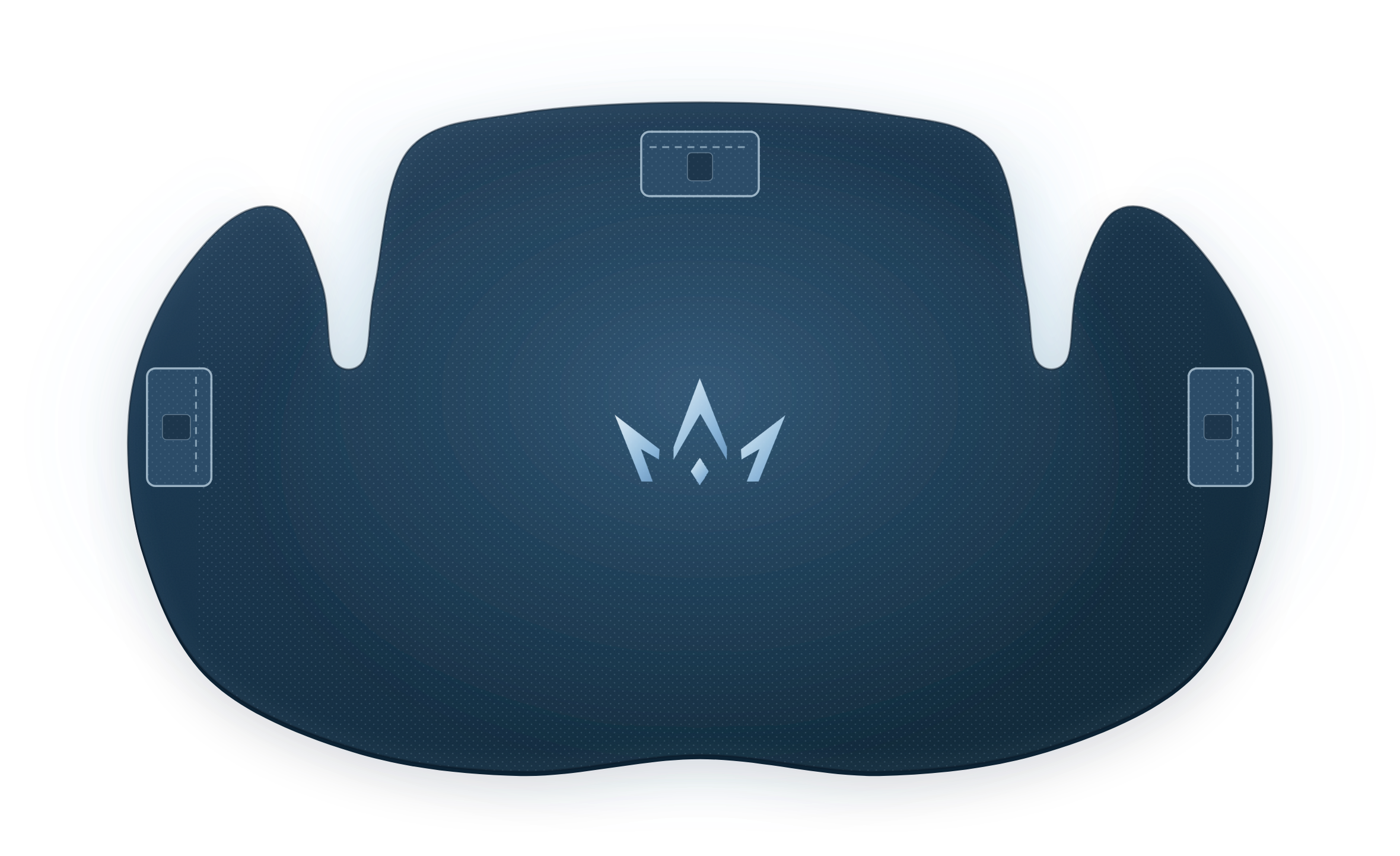 The CrownCool cooling liner — a thin, reusable liner with the crown mark, shown from above.